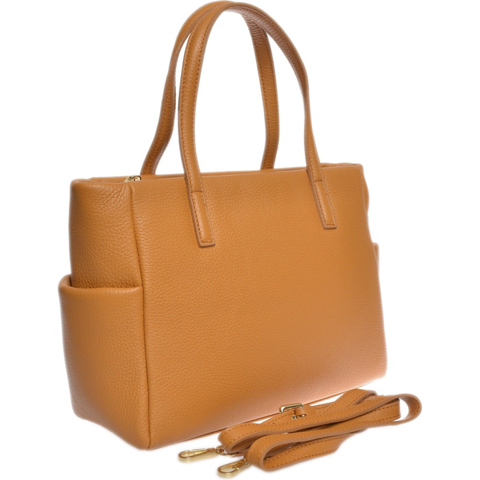 Borsa a mano Anna Luchini Cammello