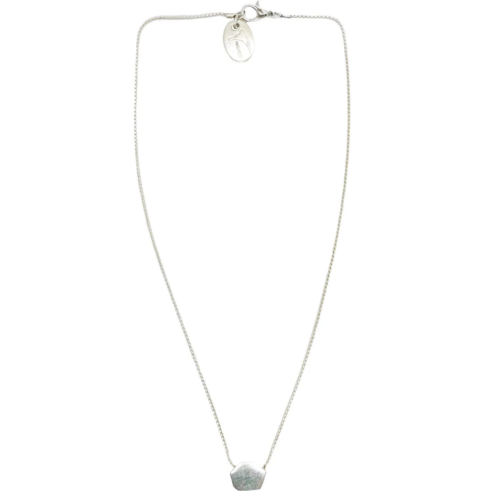 Collar hexágono 4D en plata 7-10micras