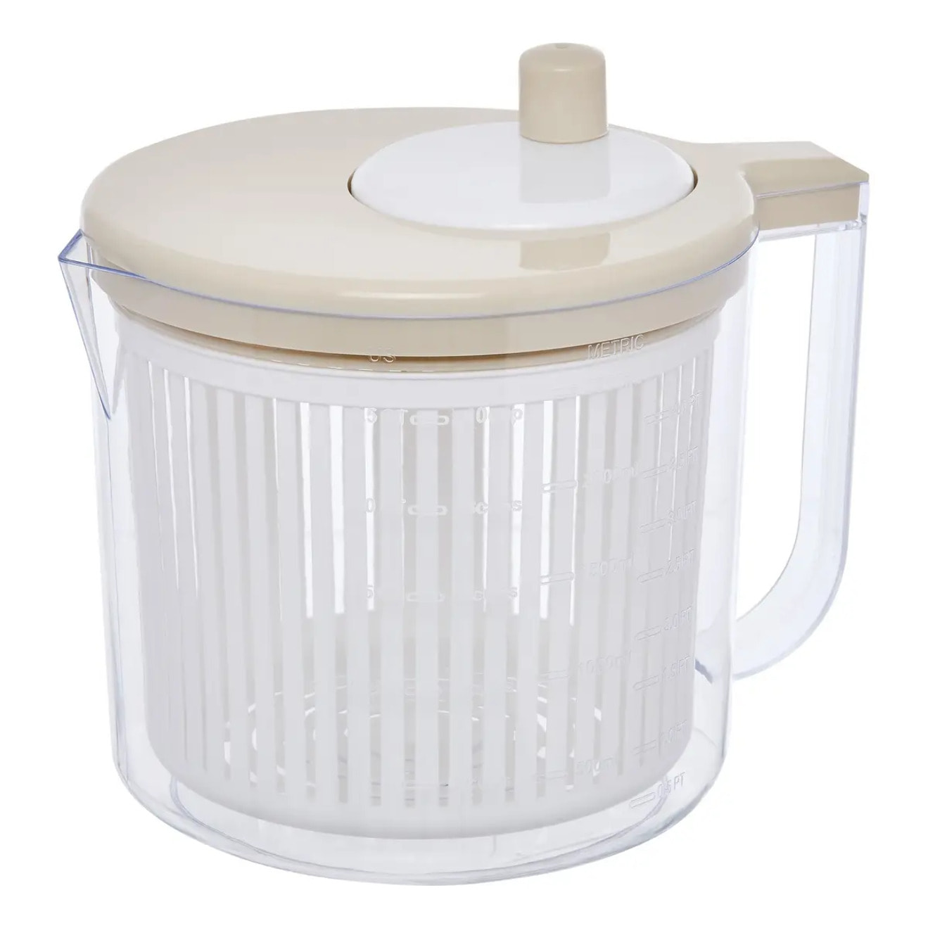 Essoreuse à salade Poly ronde 2,5L beige