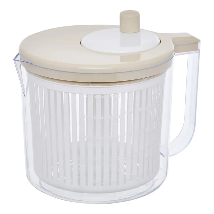 Essoreuse à salade Poly ronde 2,5L beige