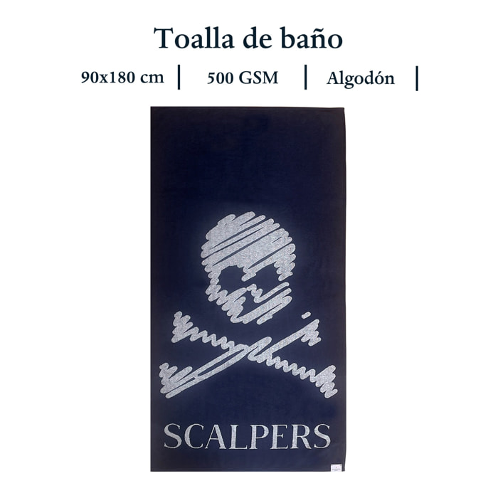 Toalla 90x180cm azul marino scalpers home