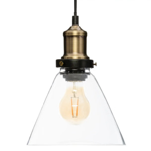 Suspension "Alak" - métal & verre D18 cm
