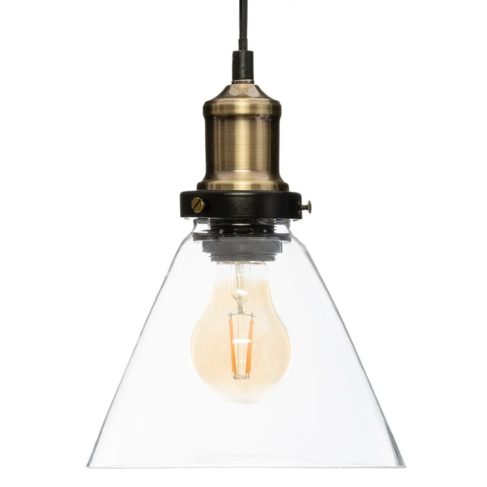 Suspension "Alak" - métal & verre D18 cm
