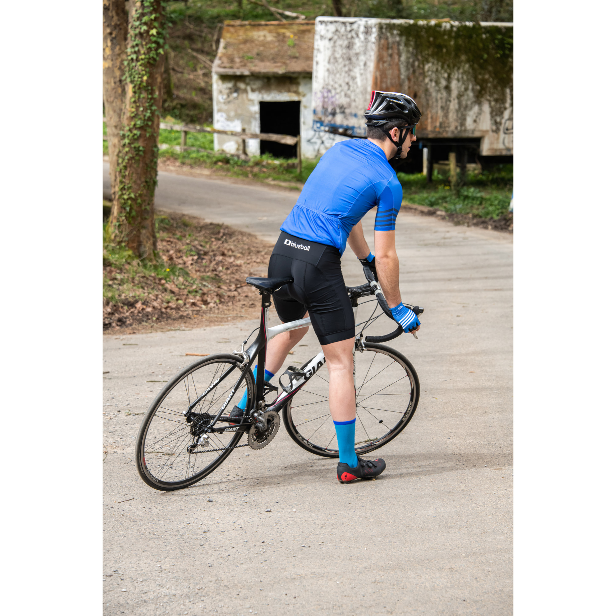 CULOTTE DE COMPRESIÓN CICLISMO PARA HOMBRE CORTO BLUEBALL EN NEGRO