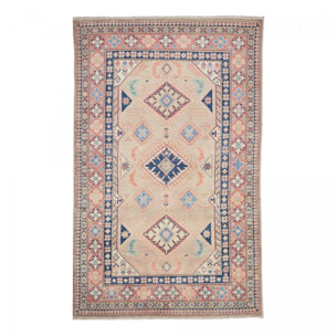 Tapis salon géométrique, noué main en laine, INEK