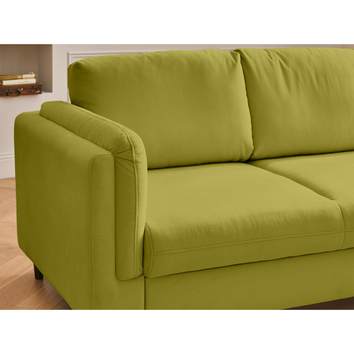 Brooke - canapé 3 places - convertible - en velours - Vert Olive