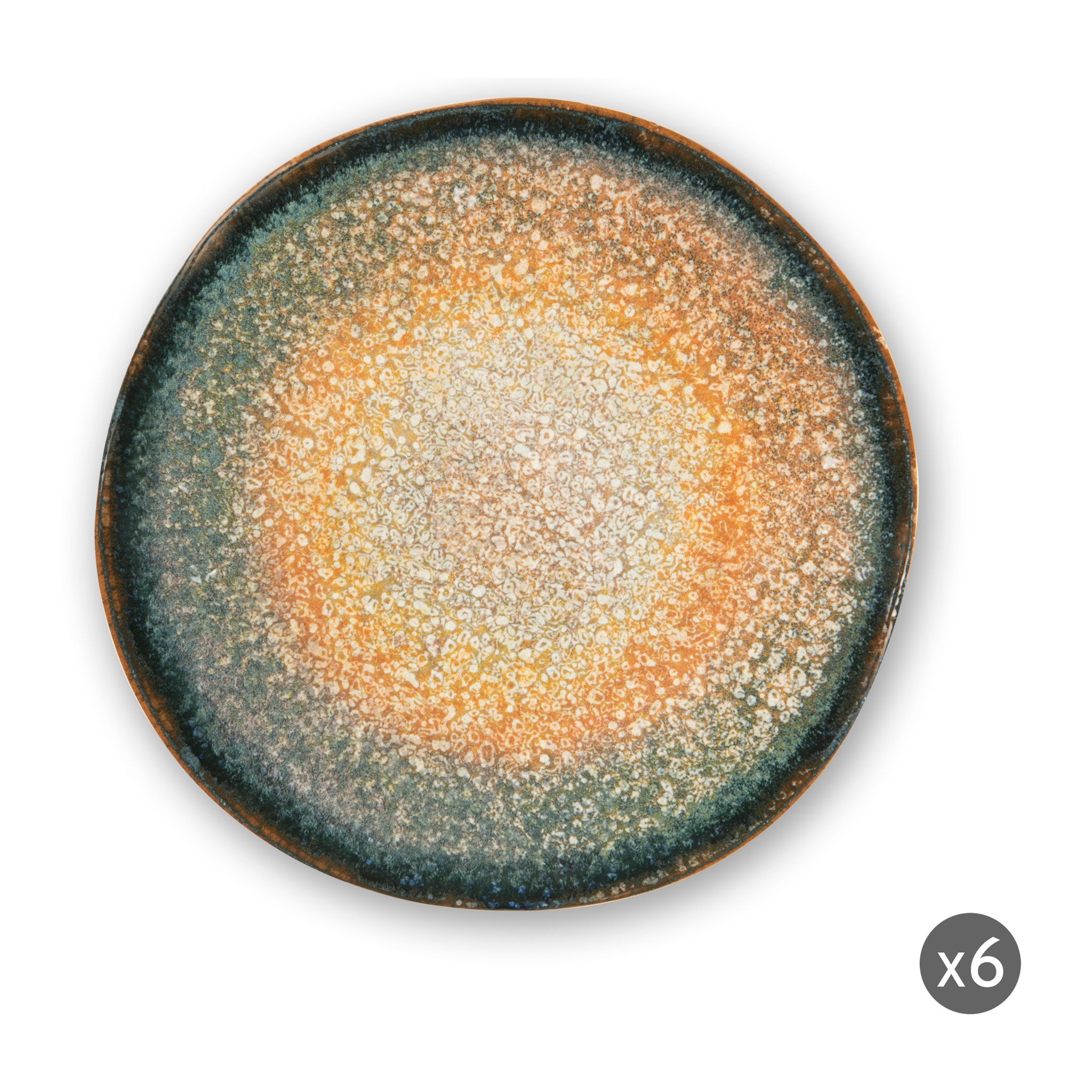 Set de 6 assiettes plates Excelsa – Efesto, Céramique Beige