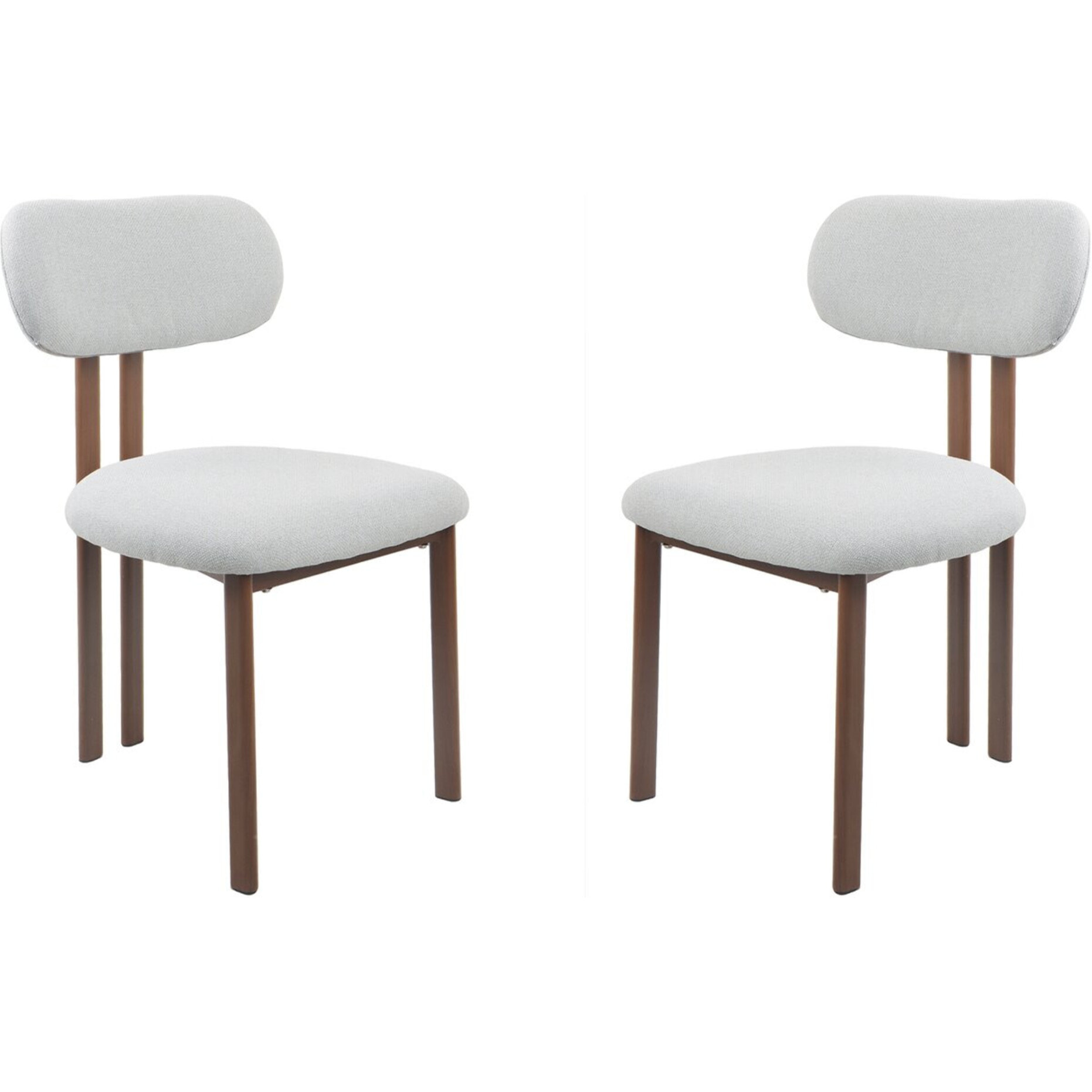 Lot de 2 chaises de salle à manger imitation bois "Veralia" - Gris clair
