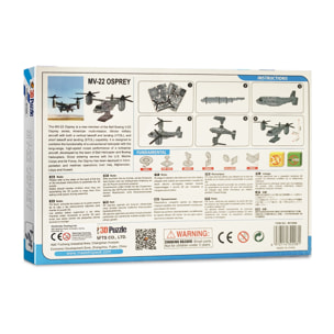 Puzzle 3D Aircraft MV-22 OSPREY - 50 piezas - Tamaño montado: 45 x 33 x 22 cms