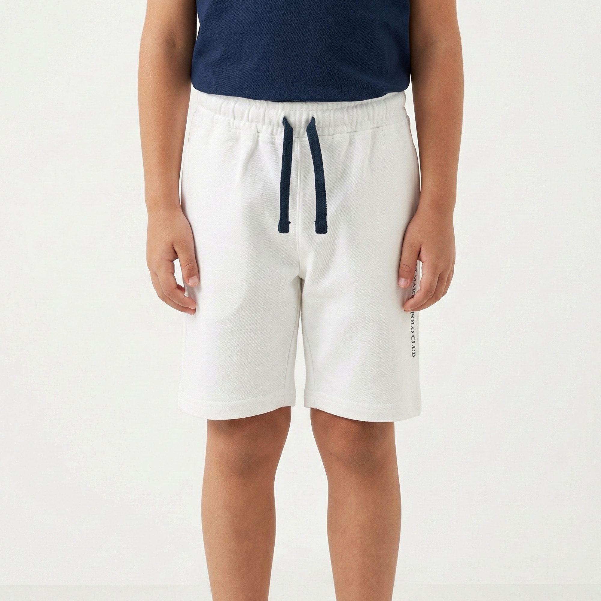 Bermuda felpa con logo stampato french terry