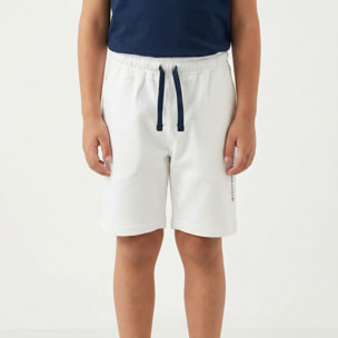 Bermuda felpa con logo stampato french terry