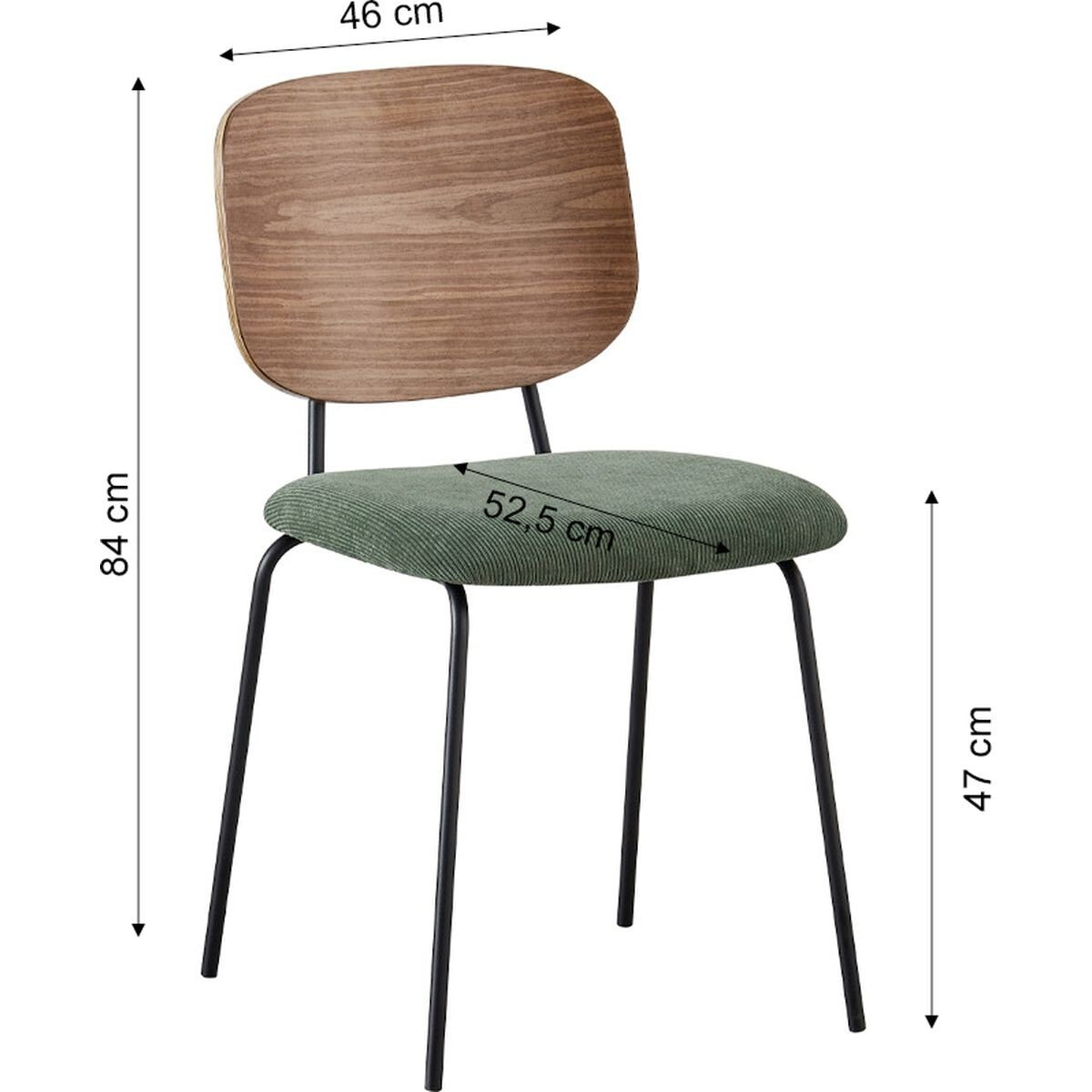 Lot de 2 chaises en velours côtelé - NAYA