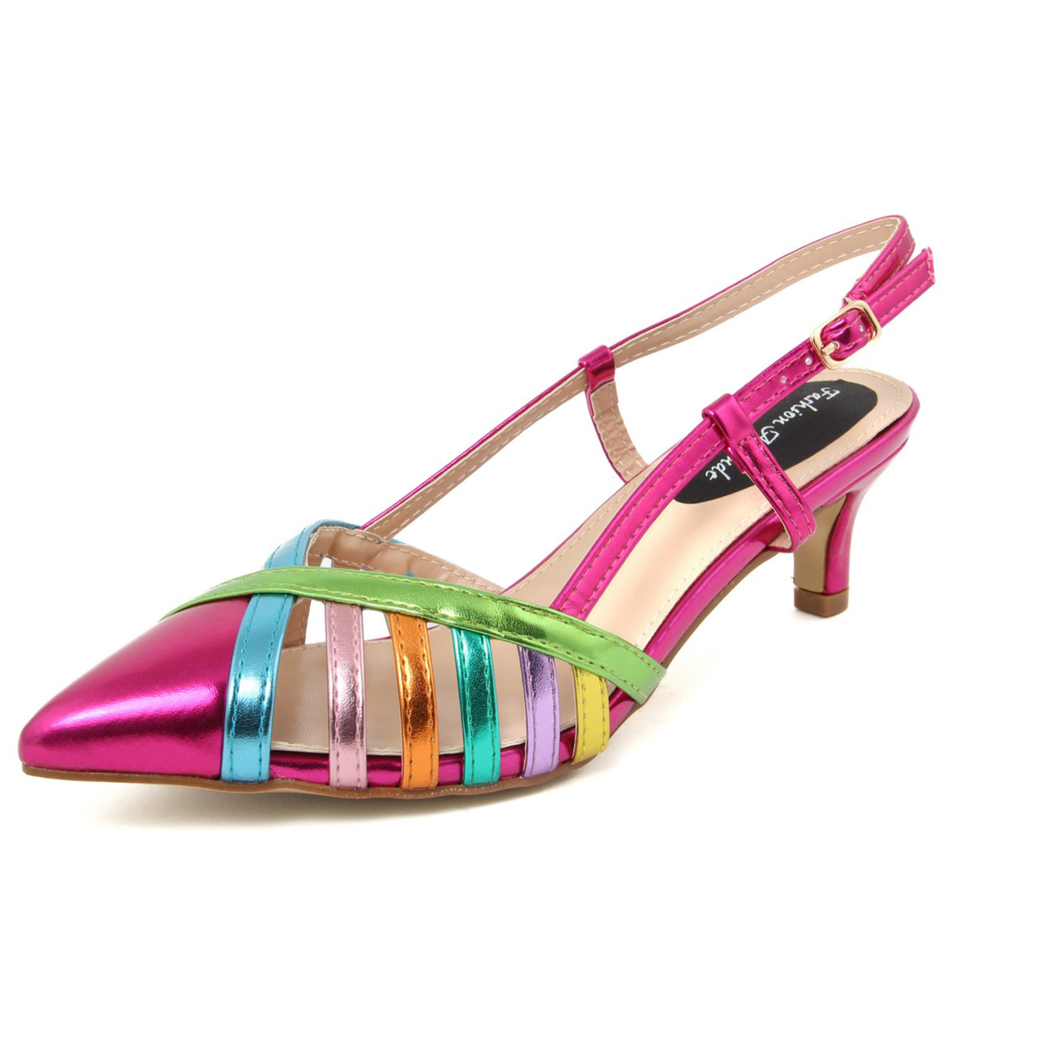 Slingback Donna colore Fuxia-Altezza tacco:6cm