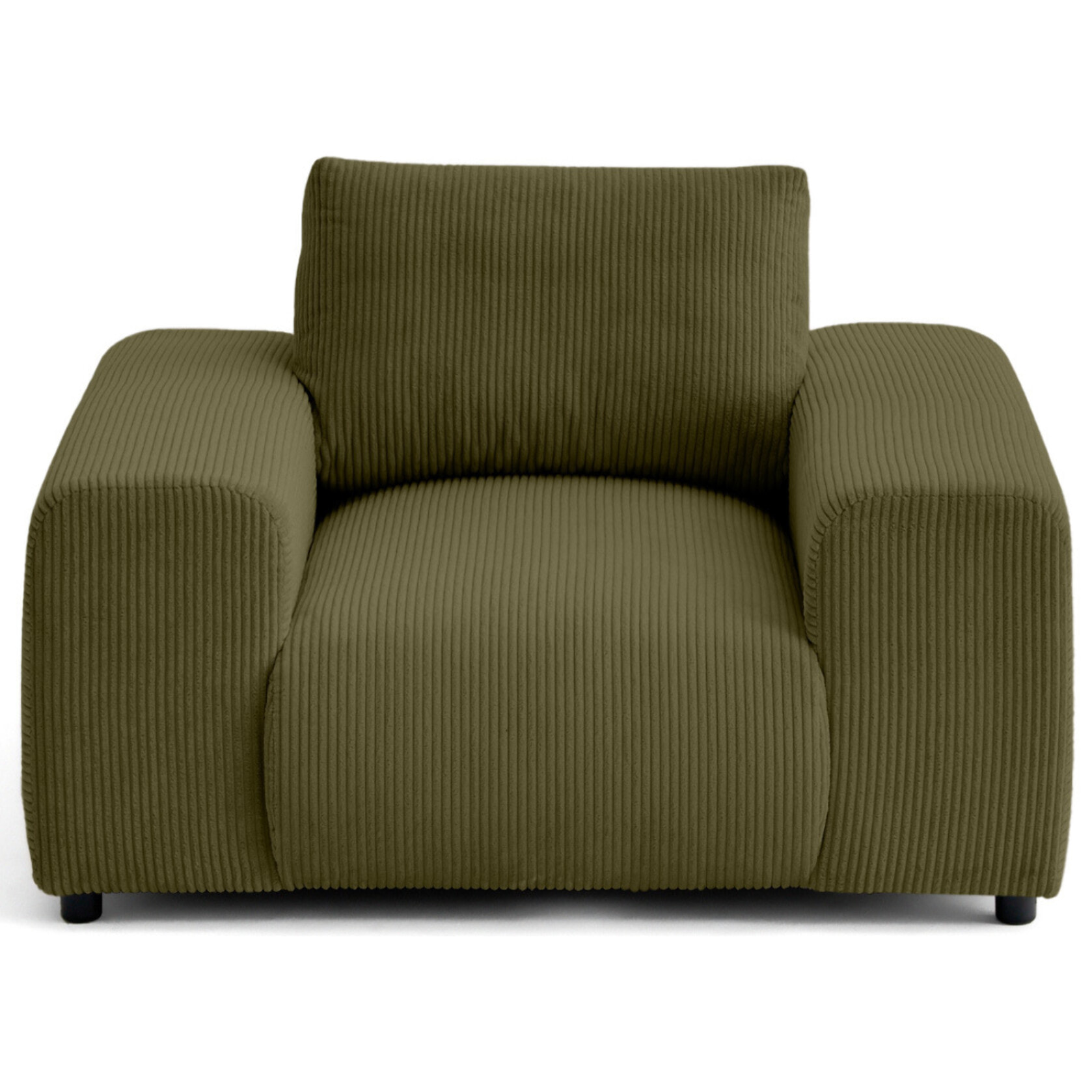 Garance - fauteuil en velours côtelé - Vert