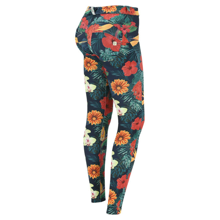 Pantaloni push up WR.UP® tessuto traspirante ecologico floreale