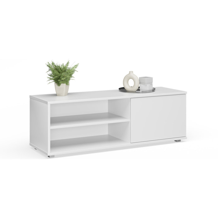 Mobile TV VIVA 110 cm bianco con gambe in plastica
