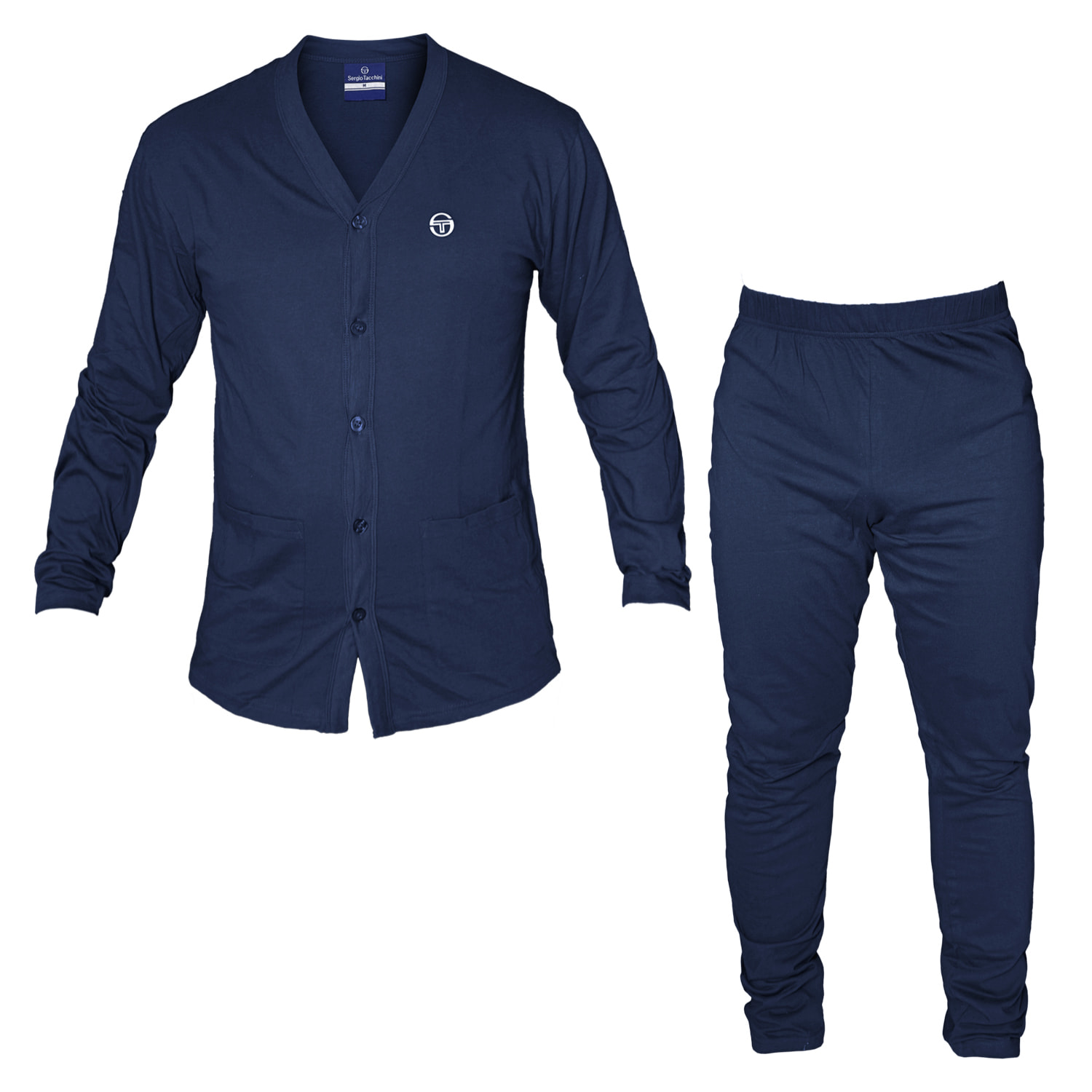 Pigiama Uomo SERGIO TACCHINI Cotone Jersey Aperto Bottoni