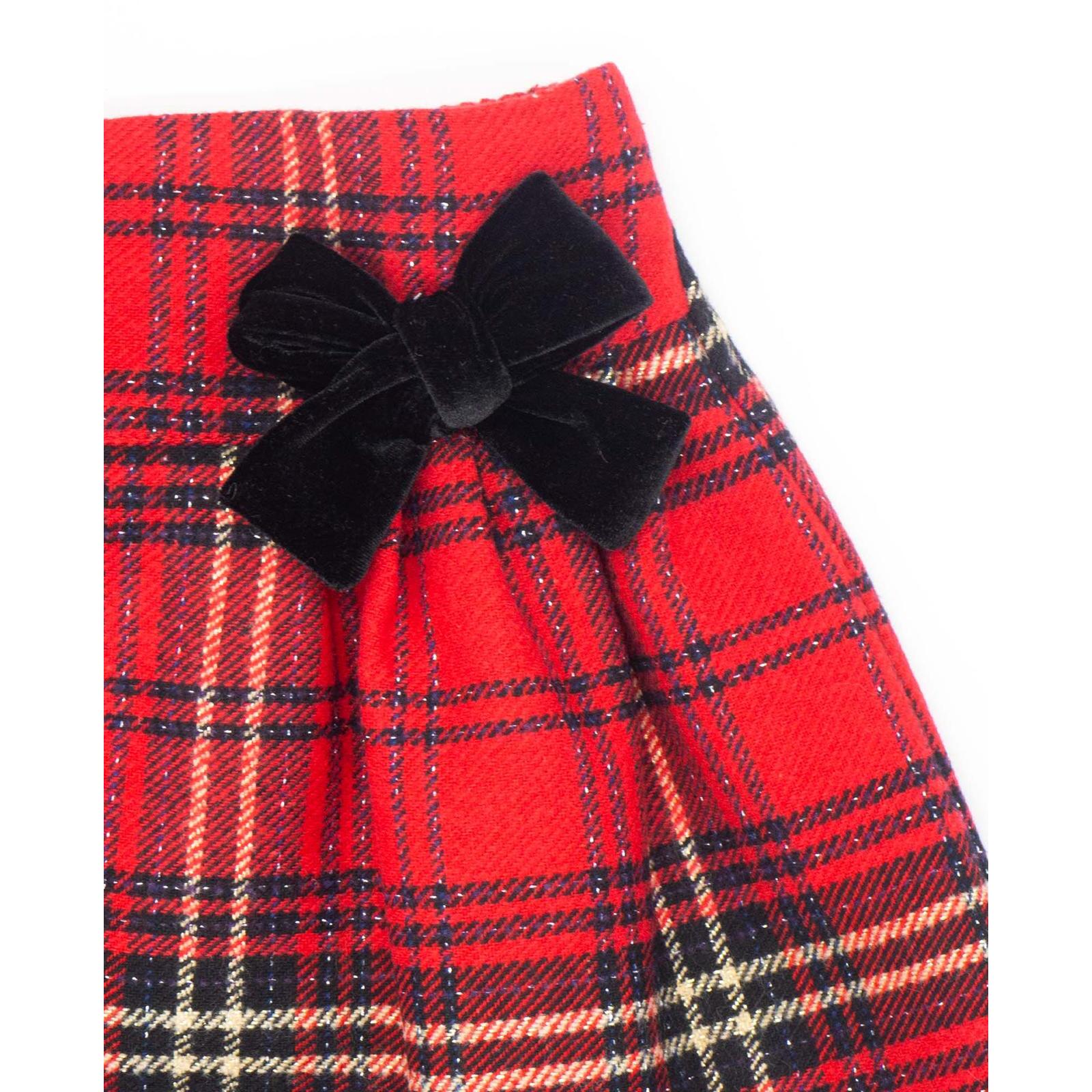 Falda a cuadros con lazo