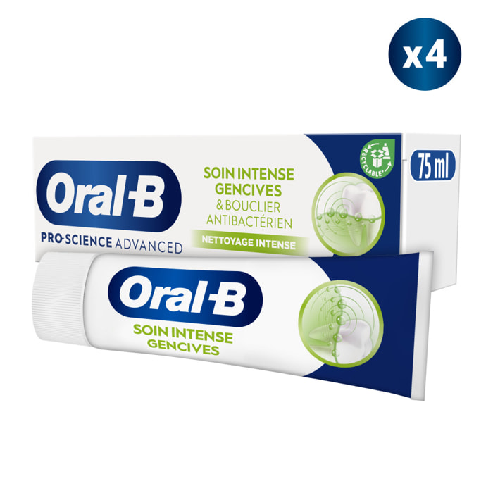 4 Dentifrices Oral-B Soin Intense Gencives