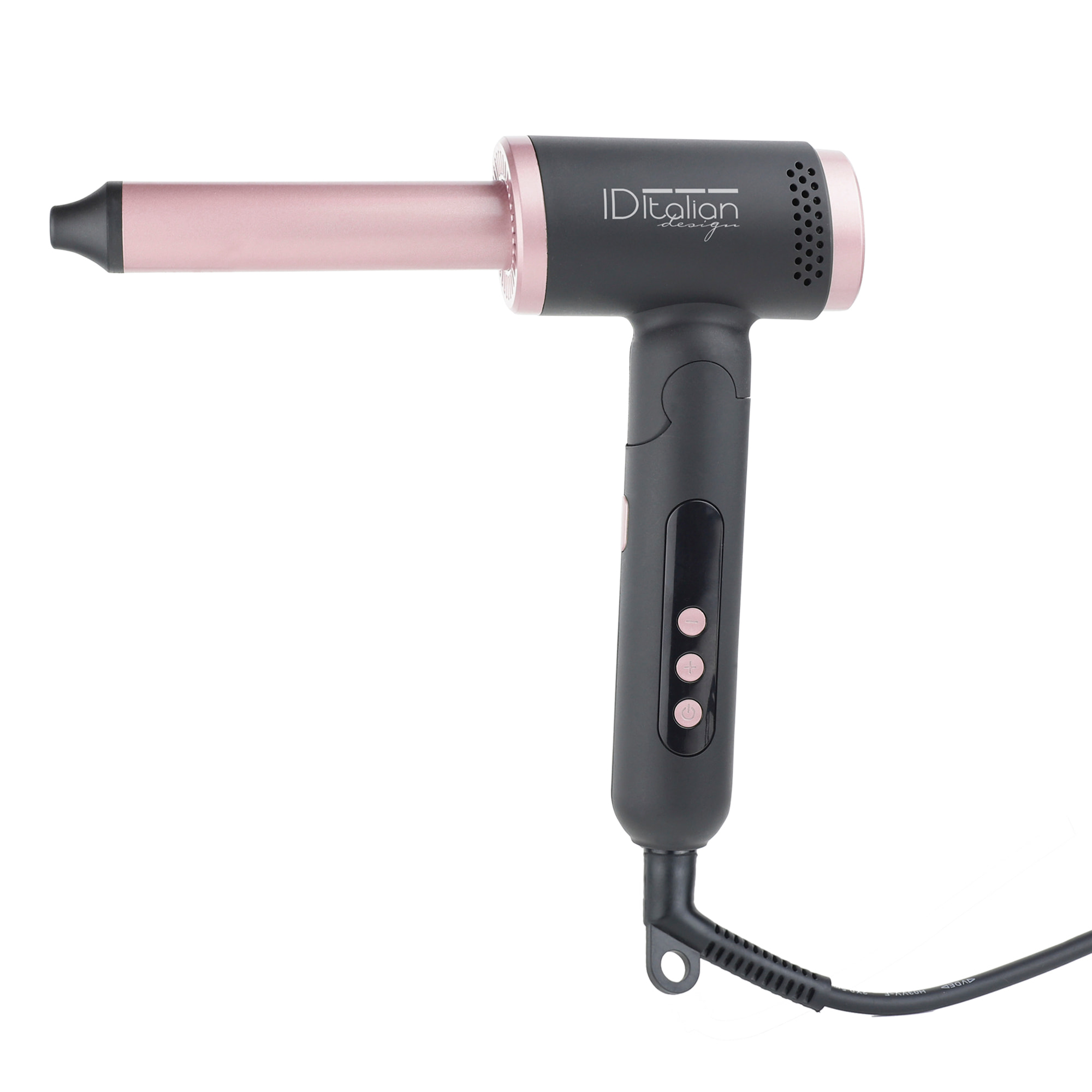Fer à boucler professionnel pliable Cyclone Gun Air Tech Curling 55W - noir et rose