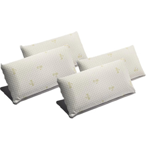 Pack 2 Almohadas Visco Soja Firmeza Media Ergonómicas Desenfundable