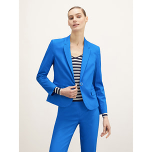 Motivi - Blazer corta de botonadura simple - Azul aciano