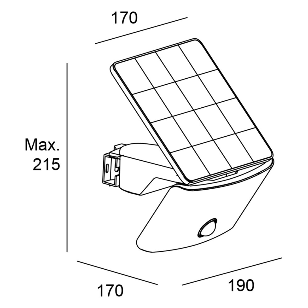 Forlight Aplique de pared exterior solar Rale con sensor de presencia y crepuscular 7W