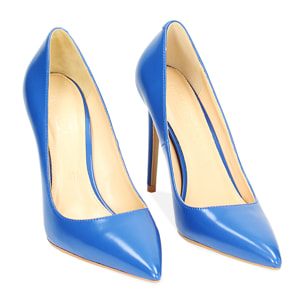 Décolleté blu, tacco 11 cm