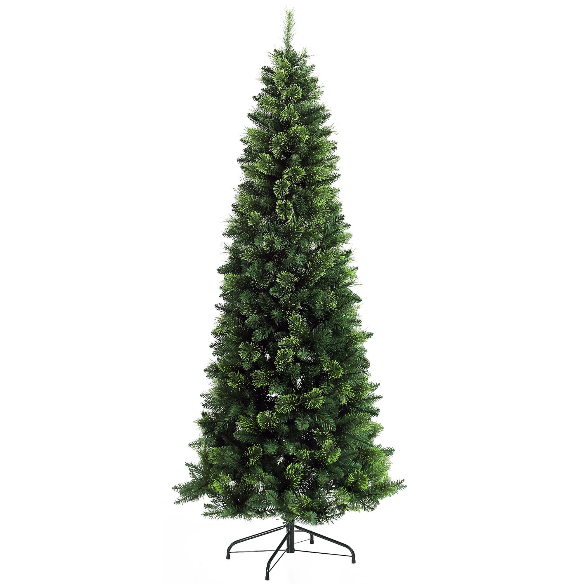 Árbol de Navidad Artificial de 180 cm Árbol Navideño con 618 Ramas Agujas de Pino Apertura Automática y Base Plegable de Acero Ø70x180 cm Verde