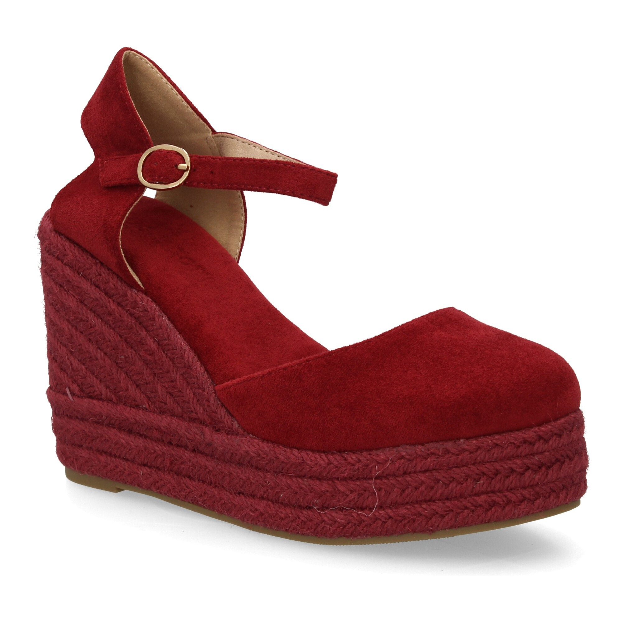 Alpargata cuña mujer talón cerrado y pulsera tobillo