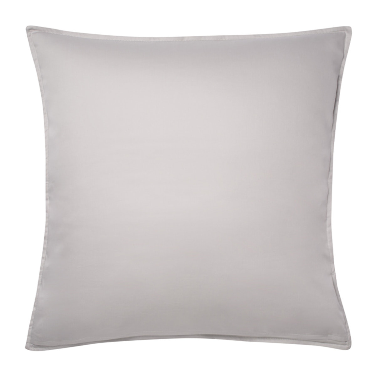 Taie d'oreiller unie en satin de coton, GRAND HOTEL, Gris Argent