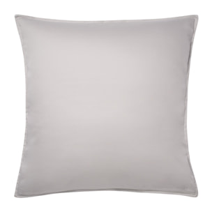 Taie d'oreiller unie en satin de coton, GRAND HOTEL, Gris Argent
