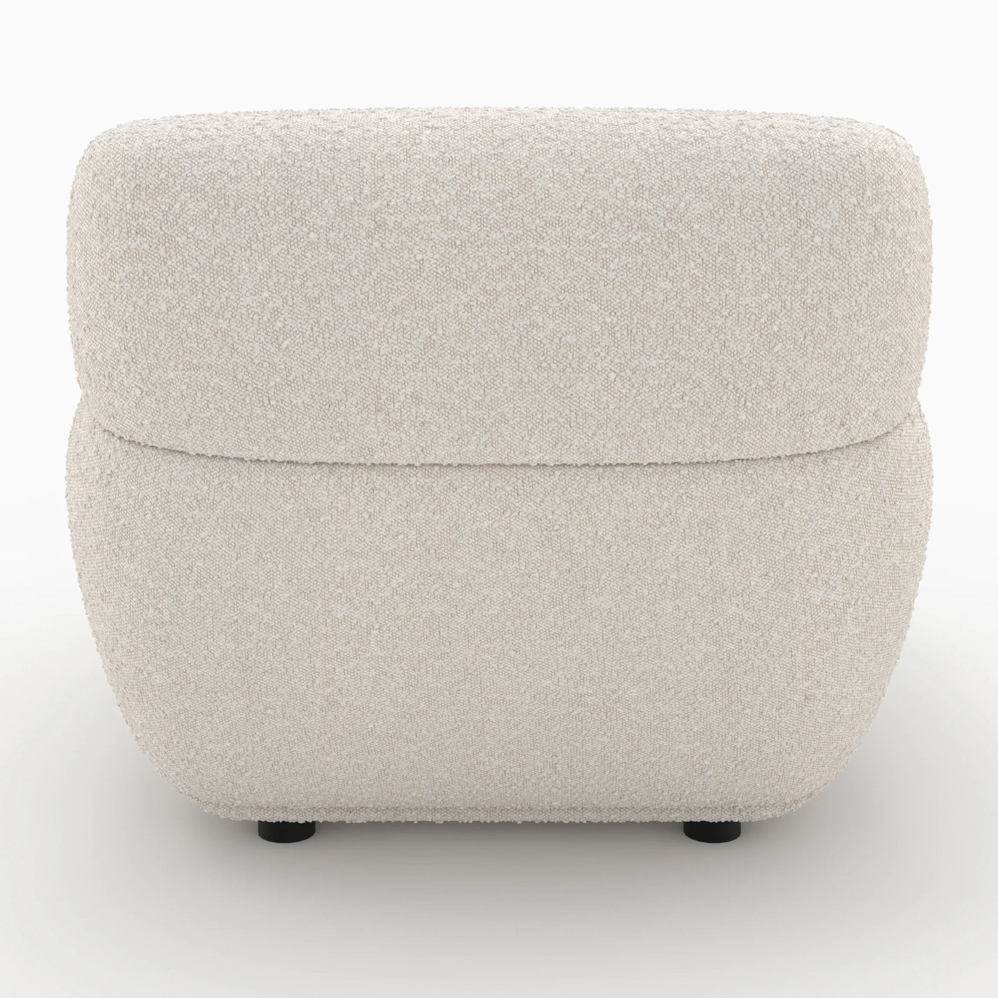 Fauteuil en tissu bouclé blanc - Teddy