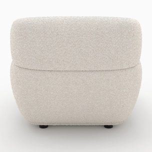 Fauteuil en tissu bouclé blanc - Teddy