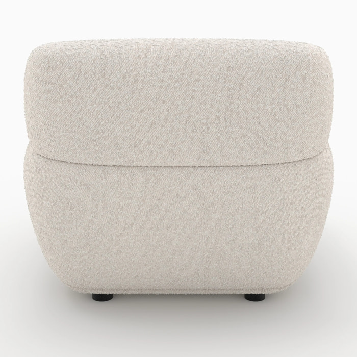Fauteuil en tissu bouclé blanc - Teddy