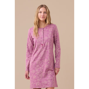 Camicia da notte donna caldo cotone articolo flory Noidinotte