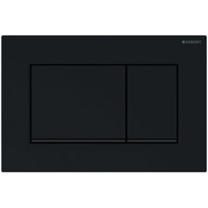 Pack WC sans bride Infinitio Noir mat + Abattant softclose slim + Bâti support Geberit Extra-plat UP720 + Plaque Noir brillante