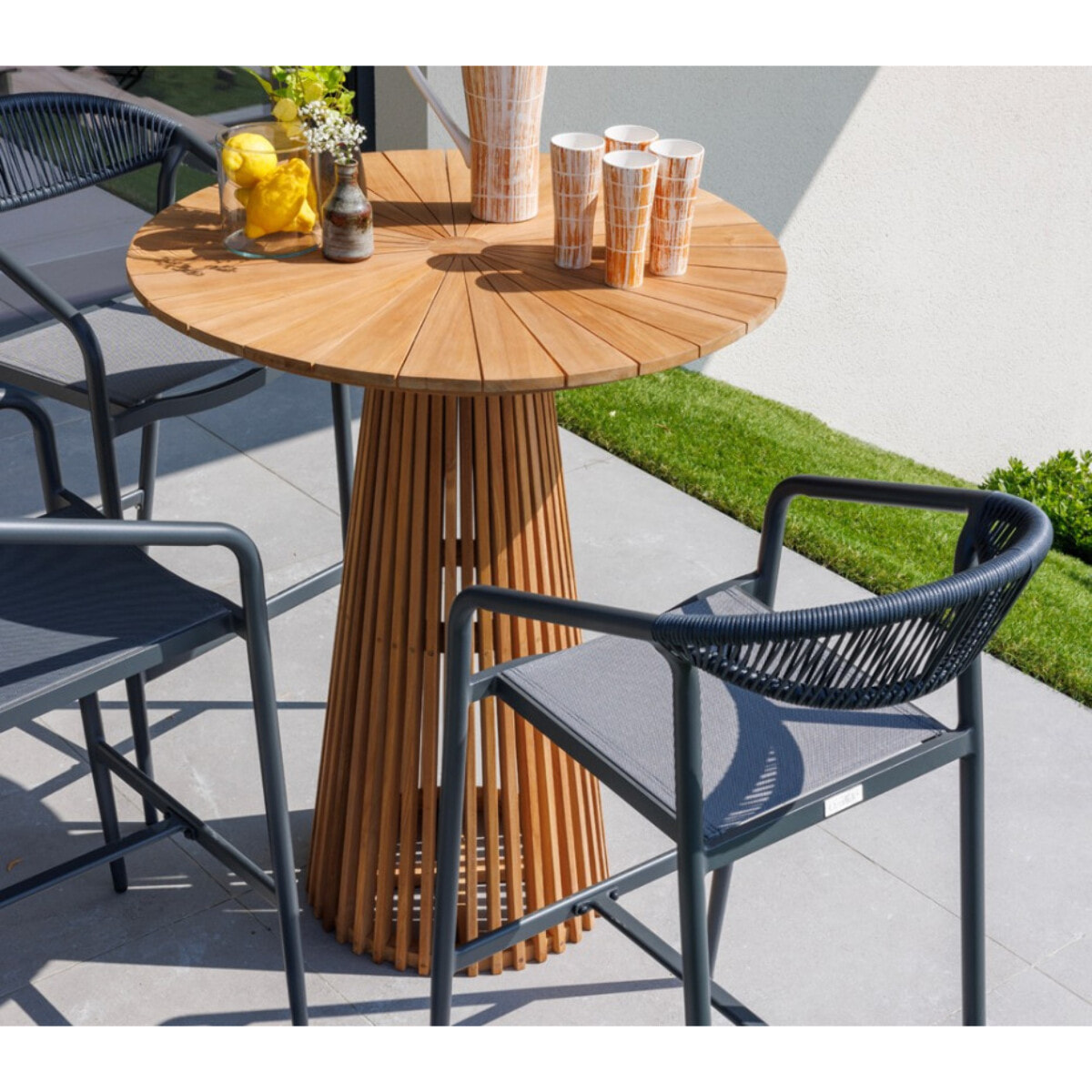 Ensemble de bar  - Bois et gris - BALI BAR