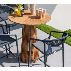 Ensemble de bar  - Bois et gris - BALI BAR