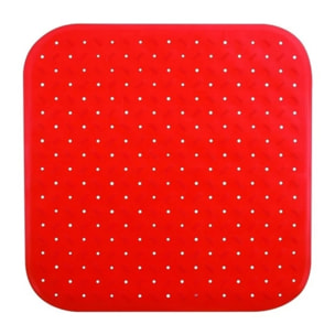 Tapis Fond de douche antidérapant Caoutchouc CLASS 54x54cm Rouge MSV