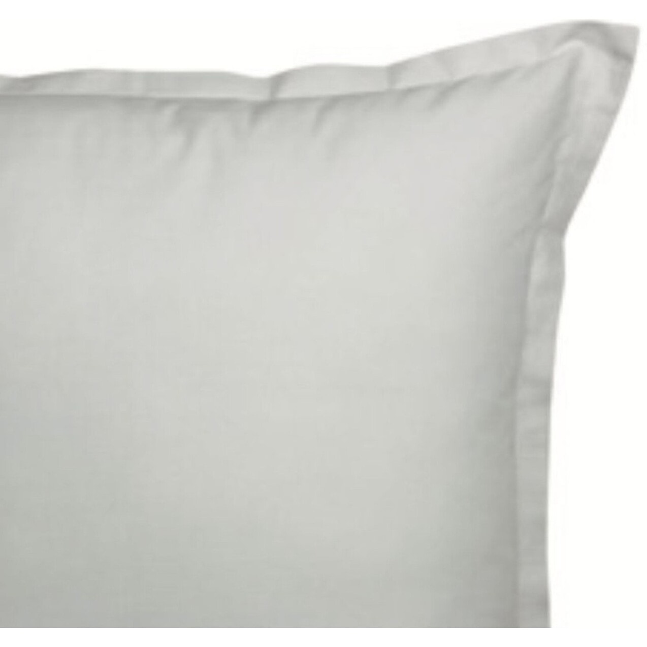 Lot de 2 taies 100% Coton Volant Plat Pique Blanc