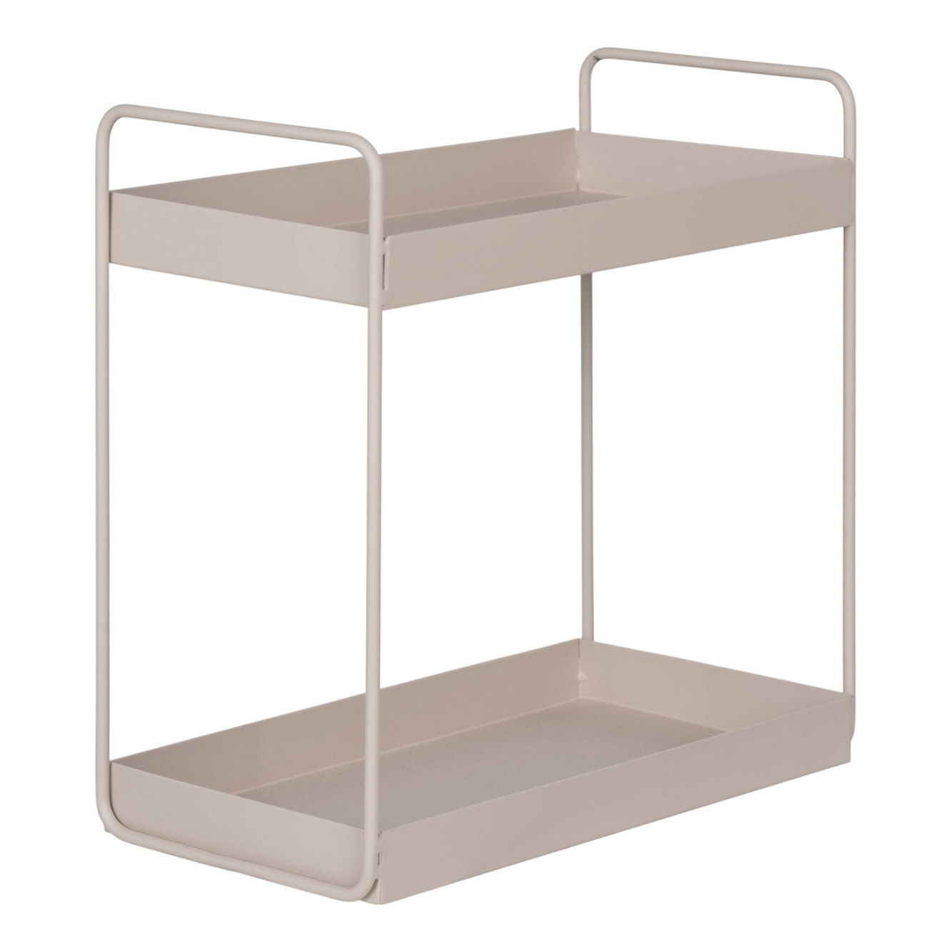Rabo Scaffaletto doppio da appoggio in acciaio sabbia 30x15x31 cm