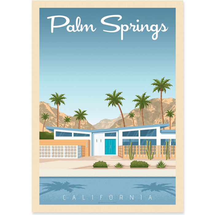 Affiche - Palm Springs - Olahoop Travel Posters