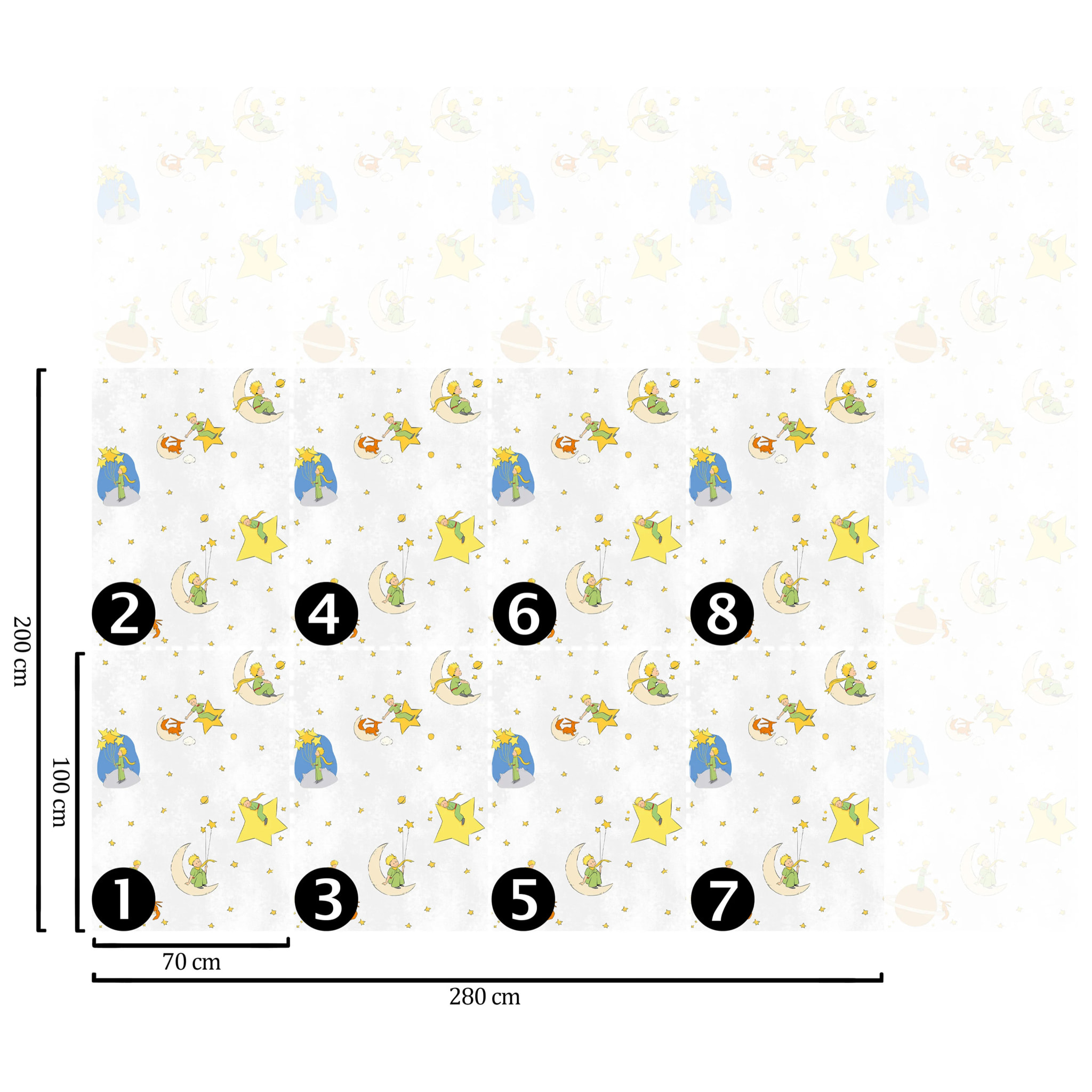 Carta da Parati Ufficiale Il Piccolo Principe Stelle e Pianeti