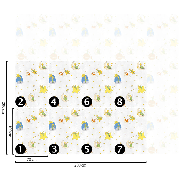 Carta da Parati Ufficiale Il Piccolo Principe Stelle e Pianeti