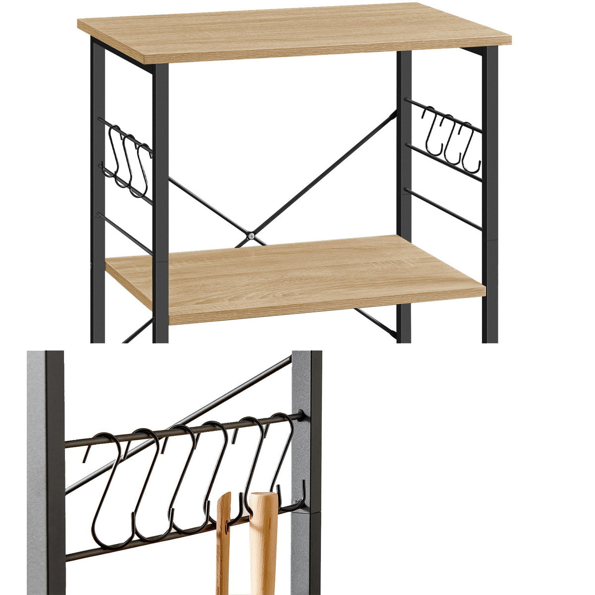 Carrello da Cucina Sonoma con Ruote e Ganci