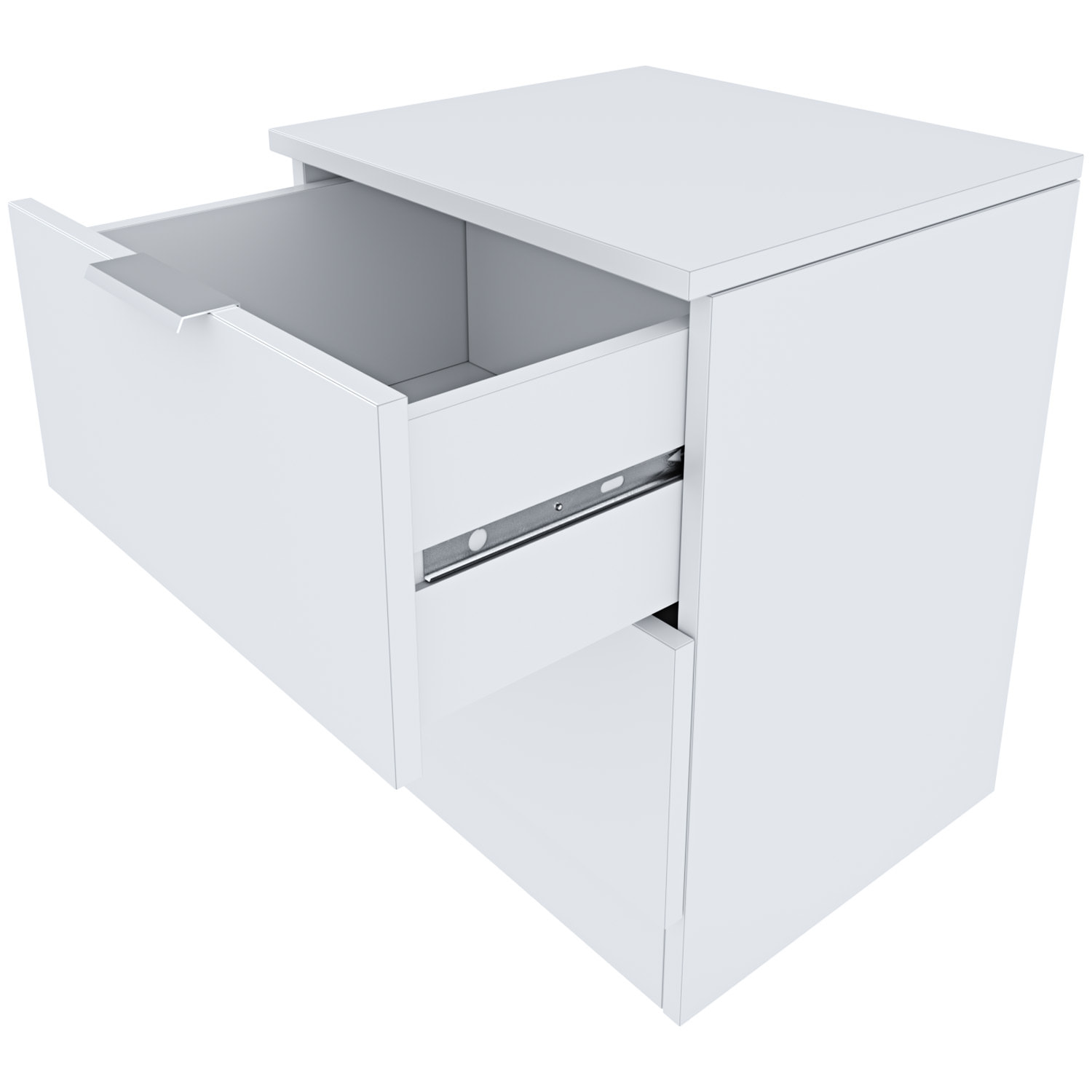 Comodino Con 2 Cassetti Per Camera Da Letto Cameretta Ragazzi Studio Ingresso Comò Settimino Zona Notte 38 x 33,5 x 45 cm Cm Colore Bianco