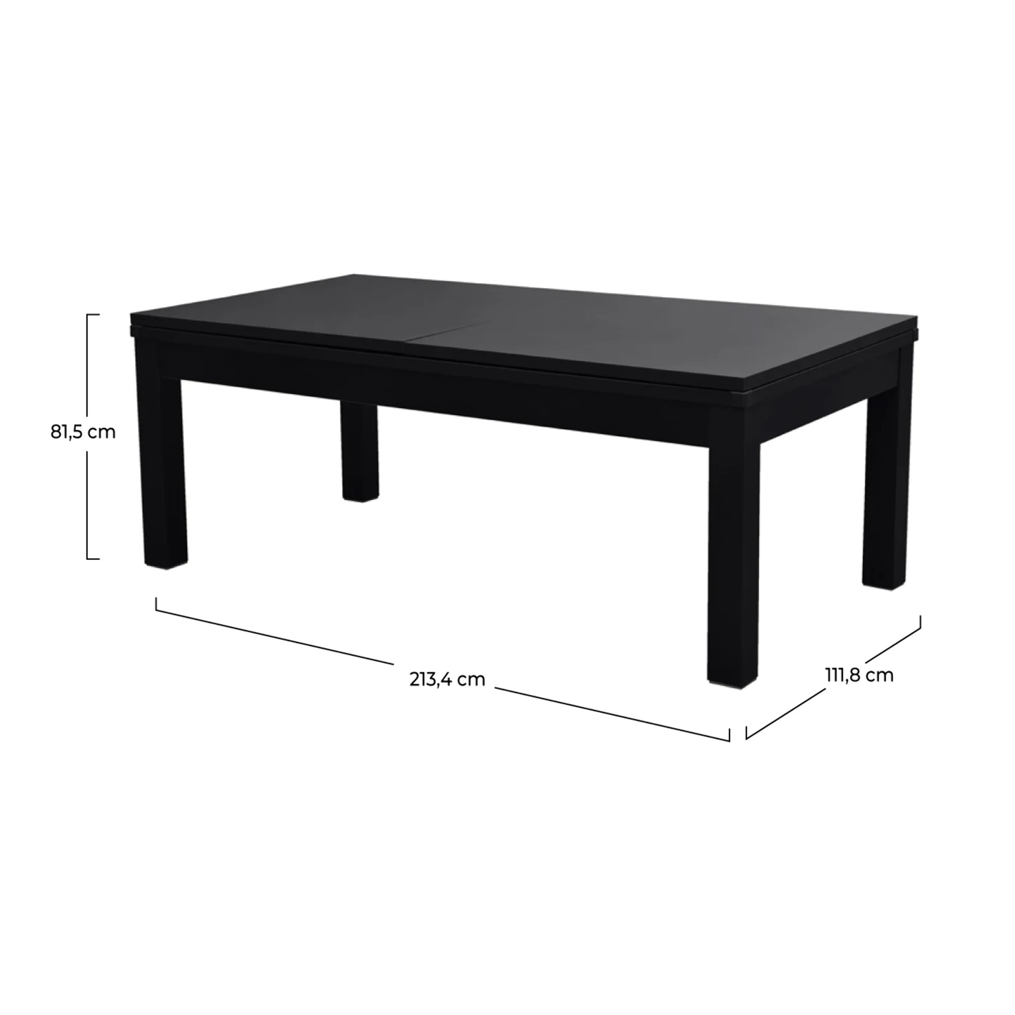 Table de billard convertible noire tapis bleu - Eddie