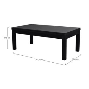 Table de billard convertible noire tapis bleu - Eddie