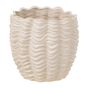 J-Line cache-pot Coquillage - céramique - beige - small - Ø 21 cm